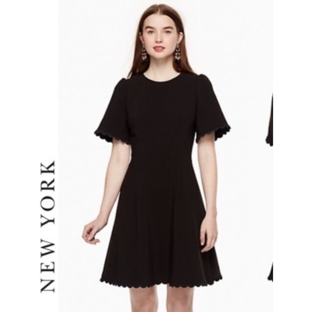 Kate Spade New York Scallop Crepe Swing Dress